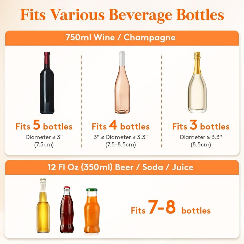 Lifewit Large 6.5L Ice Bucket for Parties 4 Pcs (in 1 Package), Portable Drink Bucket for Cocktail Bar, Plastic Champagne Cooler for Beverage/Wine/Beer, Mimosa Bar Supplies Chiller Tub with Scoop - Image 4